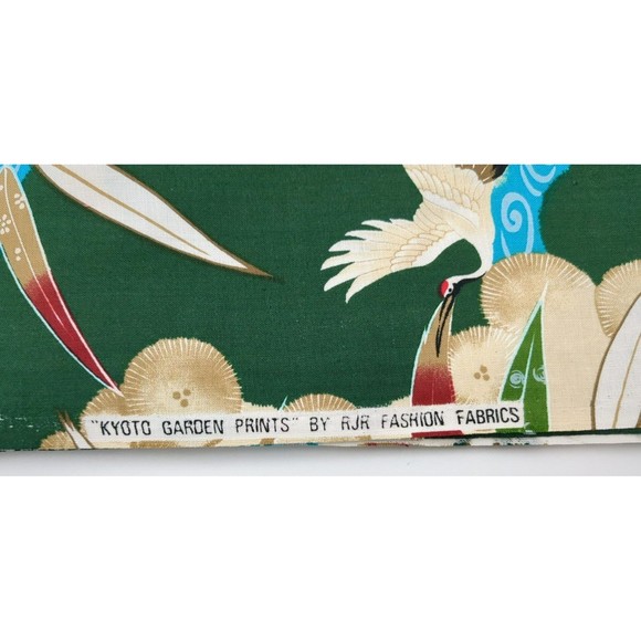 RJR Fabrics Other Vintage Rjr Fabric Kyoto Garden Japanese Crane Mid Century 4 Yards Asian